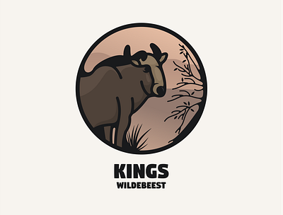 wildebeest animation branding design flat illustration logo typography ui ux vector