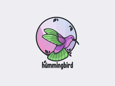 hummingbird animation bird branding design flat hummingbird illustration logo typography ui ux vector