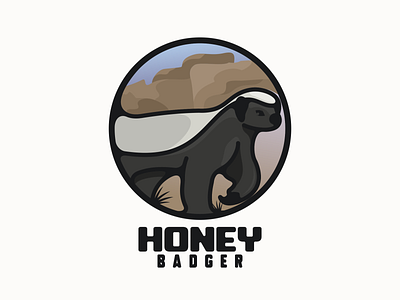 honey badger animation badger branding design flat honey illustration logo typography ui ux vector