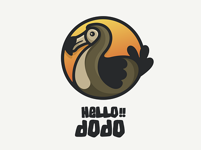 hello dodo animation bird branding design dodo flat illustration logo typography ui ux vector
