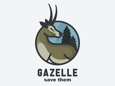 gazelle animation branding design flat illustration logo typography ui ux vector