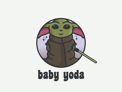 baby yoda actor animation baby branding design flat illustration logo starwar typography ui ux vector