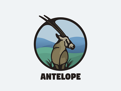 antelop animation antelop branding deer design flat illustration logo typography ui ux vector