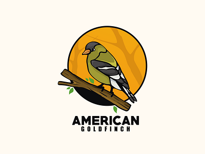 american goldfinch animation bird branding design flat illustration logo typography ui ux vector