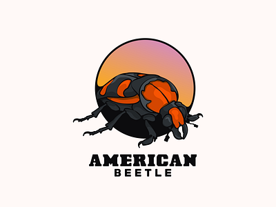 american beetle american animals animation beetle branding design flat illustration logo typography ui ux vector