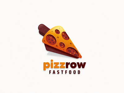 Pizza and arrow logo combination animation branding design fastfood flat food illustration logo pizza typography ui ux vector