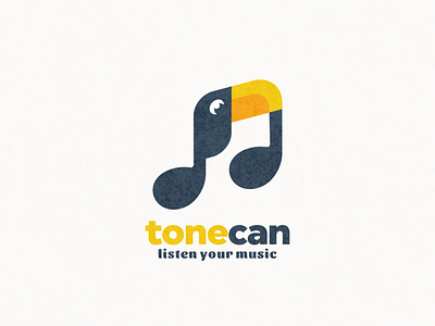 Toucan and tone logo combination