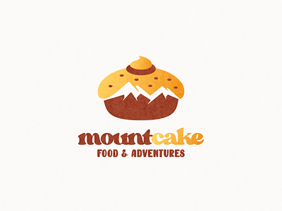 Cake and mountain logo combination