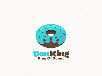 Donut and crown kinglogo combination animation brand branding design donut fastfood flat food illustration logo typography ui ux vector