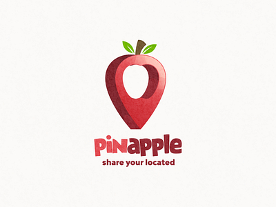 Pin and apple logo combination