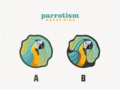 artbernadif Parrot bird Choose 1 that you like A or B animation bird branding design flat illustration logo parrot typography ui ux vector