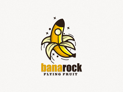 Banana rocket animation banana branding design flat fruits illustration logo rocket typography ui ux vector