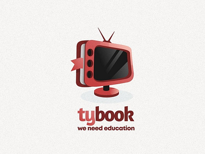 TV and BOOK logo combination 3d animation branding design flat graphic design illustration logo motion graphics ui vector