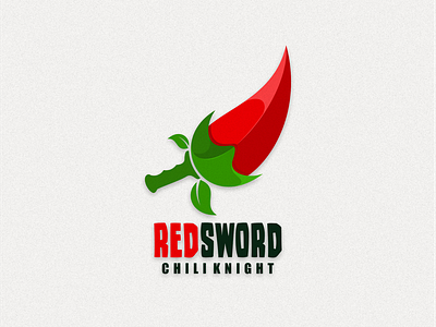 Chili and sword logo combination