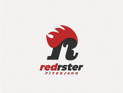 Rooster and letter R logo combination animation branding design flat illustration logo typography ui ux vector