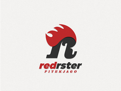 Rooster and letter R logo combination