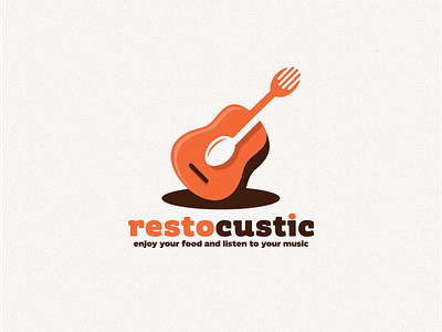 Guitar acoustic and resro logo combination animation branding design flat food illustration logo typography ui ux vector