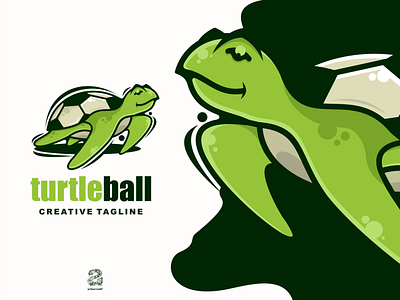 Turtleball animals animation ball branding design flat illustration logo sport turtle typography ui ux vector