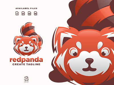 redpanda animals animation branding cartoon design flat illustration logo panda redpanda typography ui ux vector