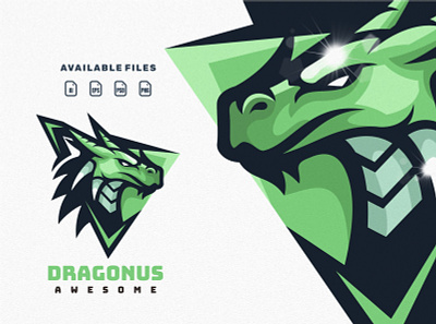 dragonus animation branding design dragon esport flat game illustration logo vector