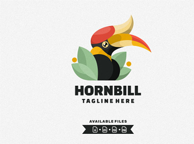 hornbill animation bird branding cartoon design flat illustration logo vector