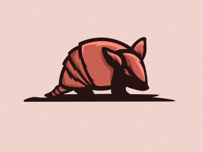 Armadillo animal armadillo design logo vector