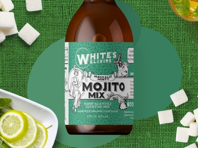 White's Elixirs Mojito Mix Label Design alcohol branding food beverage nashville product design