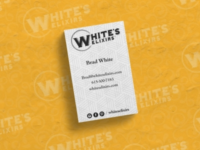 White's Elixirs Business Card branding business card design nashville