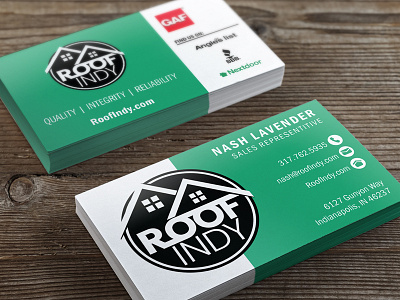 Roof Indy Business Card Design business card design logo