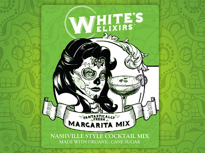 Whites Margarita Mix Label Design