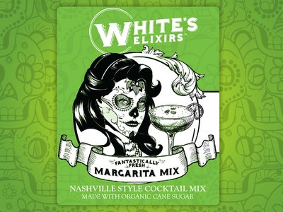 Whites Margarita Mix Label Design