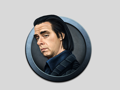 Nick Cave illustration portrait