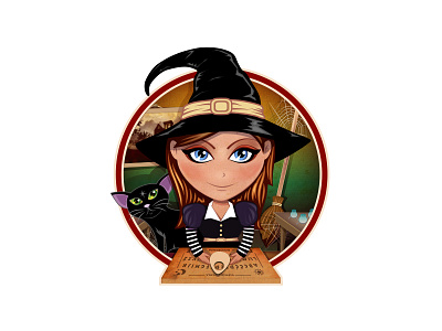 Little Witch illustration vector