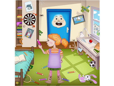 The Room childrens book vector illustration