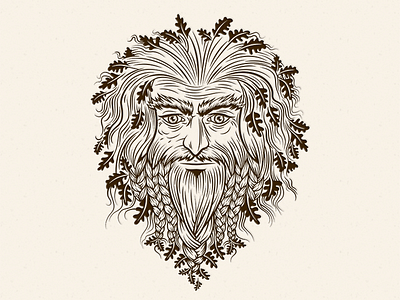 Belobog portrait vector illustration