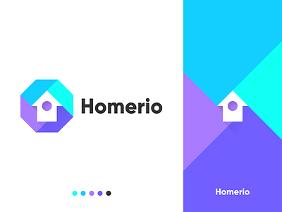 Homerio - Logo app brand design brand identity branding concept concept design dribbble finder flat home house icon logo vector web