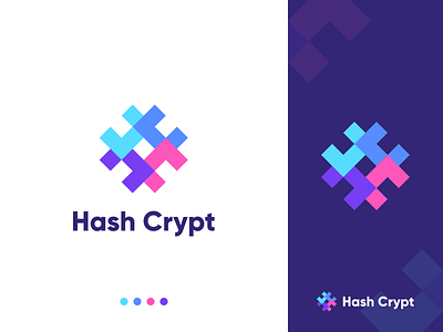 Hash Crypt - Logo abstract brand design brand identity branding code concept concept design dribbble encryption flat hash icon logo minimalistic modern programming software software development vector website
