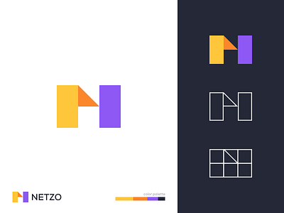NETZO - Logo Design brand design brand identity branding company concept concept design development dribbble flat icon letter logo minimal modern symbol typography vector website