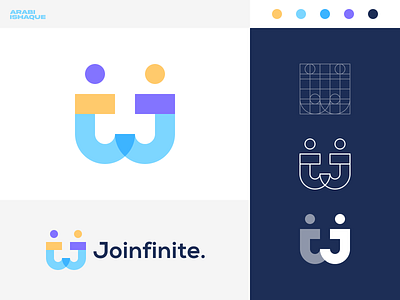 Joinfinite branding concept concept design connect creative design dribbble graphic design greet icon icon design letter mark lettering logo logo design minimal modern people social vector