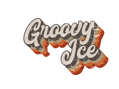 Groovy Ice adobe branding colorful dribbble grudge logo logo design typography vintage