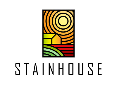 stainhouse branding colors design dribbble glass house illustration logo logo design