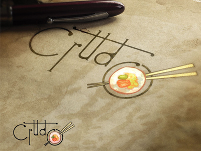 Crudo branding japanese logo sushi