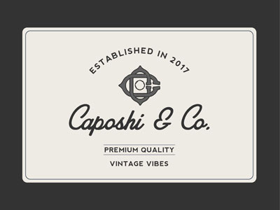 Caposhi & Company adobe branding fashion illustrator logo monogram vintage