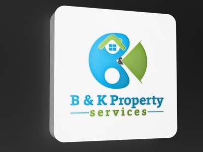 B K Property Services adobe b branding initials k logo modern property real estate