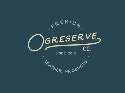 Ogreserve adobe brand leather logo premium vintage