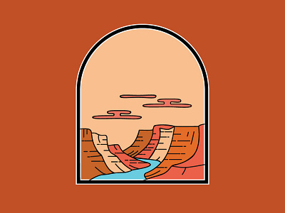 Grand Canyon adobe illustrator design dribbble grand canyon illustration lineart usa vector