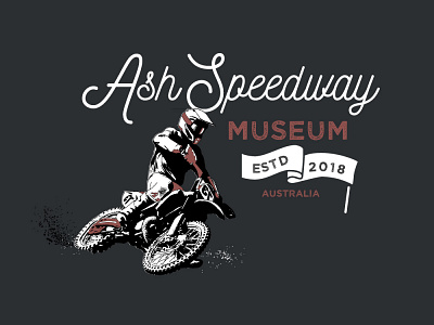 Ash speedway museum australia bike biker branding design art designs dribbble follow me logo logodesign lover motorbike museum speed