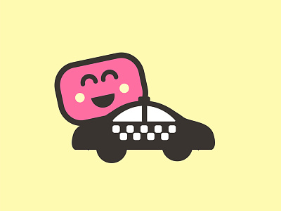 Marshmallow icon taxi branding design icon identity illustration logo print typography