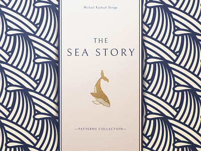 Sea Story Patterns asian design beauty decoration hand drawn line art nature ocean pattern pattern design sea seamless water wave