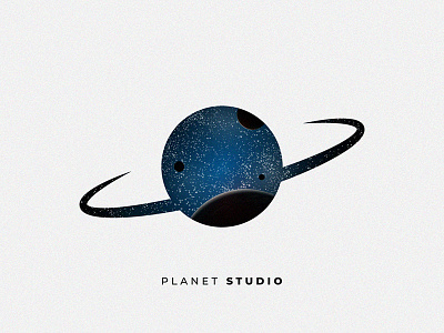 Planet Studio Logo astronaut cosmic earth future illustration logo planet saturn space stars studio vector